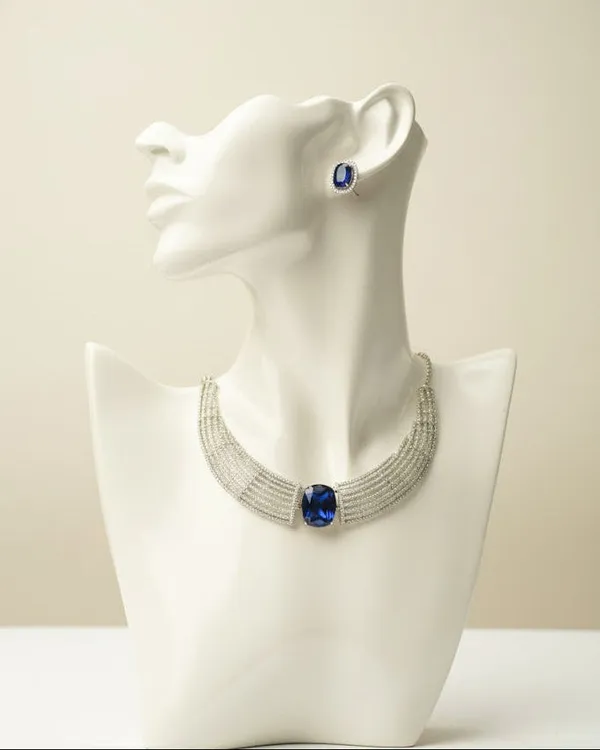 Blue_Brass_Necklace_Set_For_Women